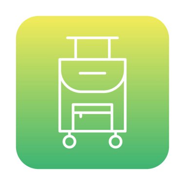 Bavul seyahat çantası ikonu. Bagaj kavramı                                   