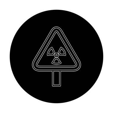 Radyasyon işareti. Web simgesi basit tasarım
