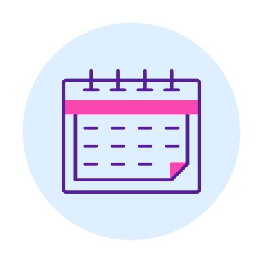 Takvim simgesi, vektör illüstrasyon tasarımı