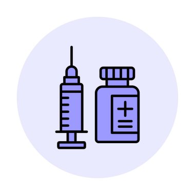 Aşılama web simgesi, vektör illüstrasyonu