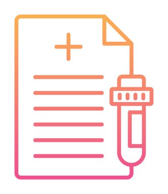 Test Raporu simgesi, vektör illüstrasyonu 