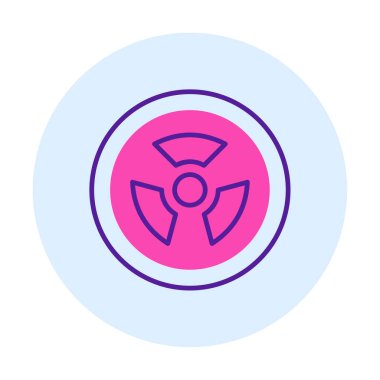 Radyasyon işareti. Web simgesi basit tasarım