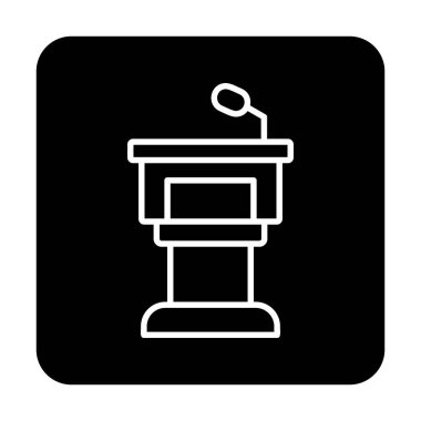 Podyum simgesinin vektör illüstrasyonu 