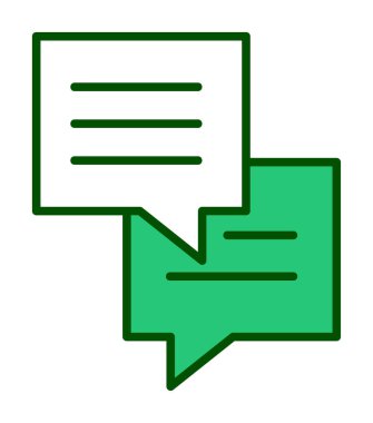 Konuşma baloncukları iletişim simgesi izole