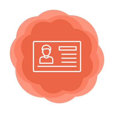 Visa belgesi simgesinin vektör illüstrasyonu 