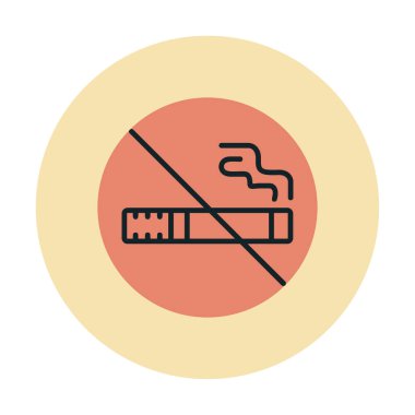 Proje ve eğlence için sigara içme simgesi yok