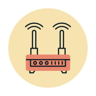  Wi-fi yönlendirici vektör illüstrasyonu