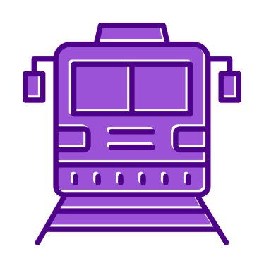 tren simgesi, vektör illüstrasyonu 