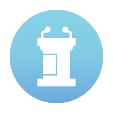 Podyum simgesinin vektör illüstrasyonu 