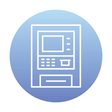 atm simge vektör illüstrasyonu 