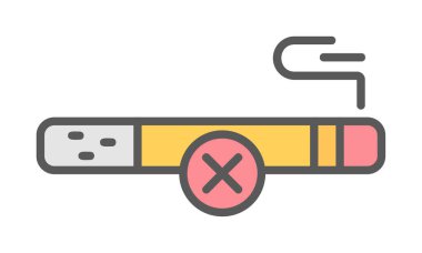 Proje ve eğlence için sigara içme simgesi yok