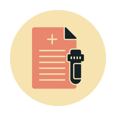 Test Raporu simgesi, vektör illüstrasyonu 