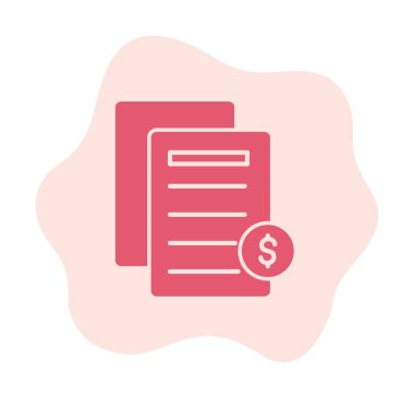 Bill düz simgesi, vektör illüstrasyonu