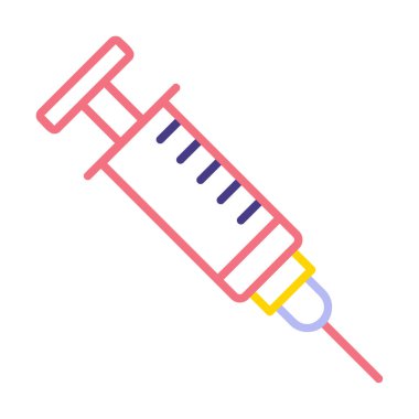 Enjeksiyon şırınga simgesi, vektör illüstrasyonu 