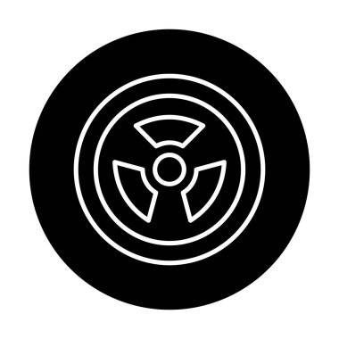 Radyasyon işareti. Web simgesi basit tasarım