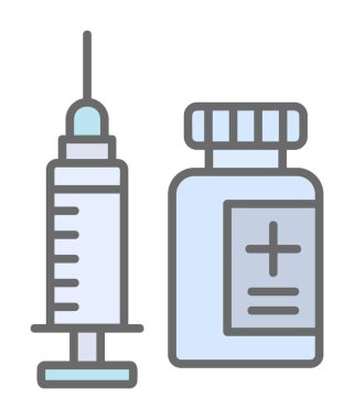 Aşılama web simgesi, vektör illüstrasyonu