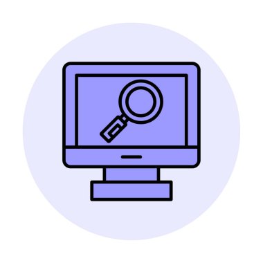 Büyüteç simgesi, düz stil ekran