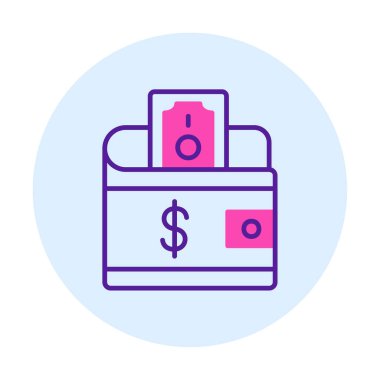 Dolar işareti simgesi vektör tasarımlı cüzdan