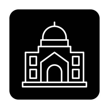 Cami bina simgesini, vektör çizim  