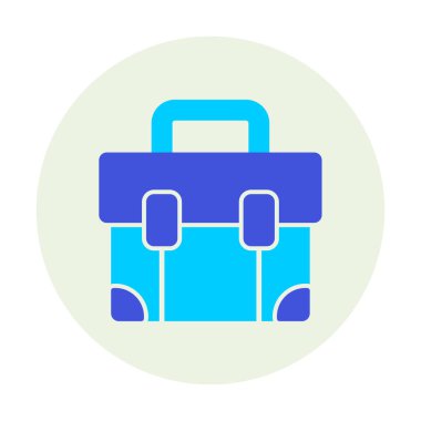 bavul ikonu vektör illüstrasyonu 