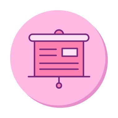 Sunum tahtası simgesi, vektör illüstrasyonu