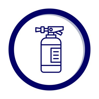 düz basit yangın söndürücü simgesi tasarımı