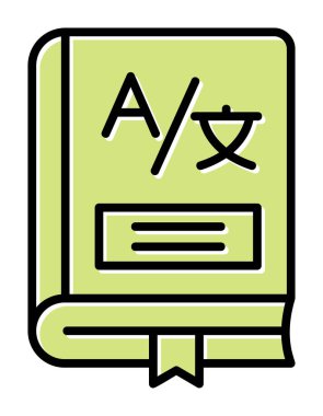 sözlük modern simgesinin vektör illüstrasyonu                               