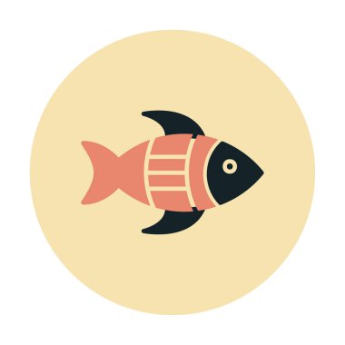 balık yassı simgesi, vektör illüstrasyonu