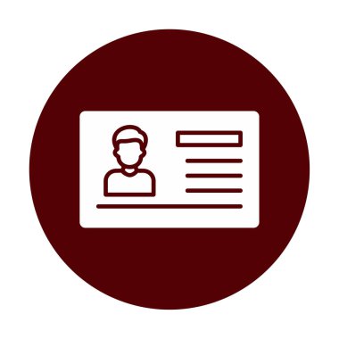 Visa belgesi simgesinin vektör illüstrasyonu 