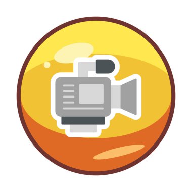 video kamera simgesi, vektör illüstrasyonu basit tasarım