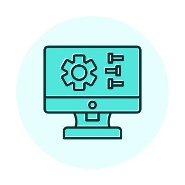 Ayarları web simgesi, vektör çizim              