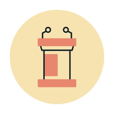 Podyum simgesinin vektör illüstrasyonu 