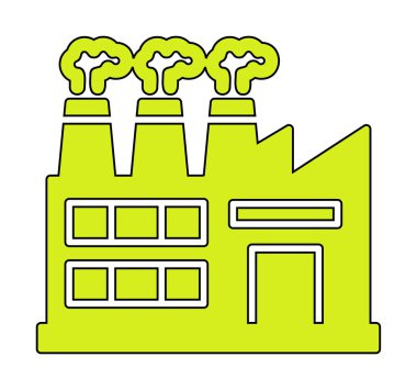Factory icon, vector illustration simple design