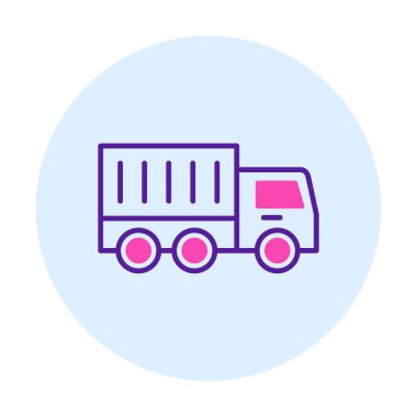 kamyon simgesi, vektör illüstrasyonu