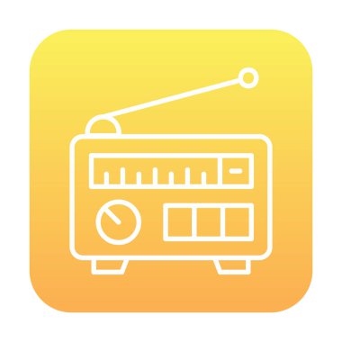 radyo simgesi web basit illüstrasyon