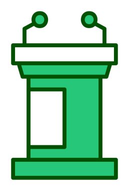 Podyum simgesinin vektör illüstrasyonu 