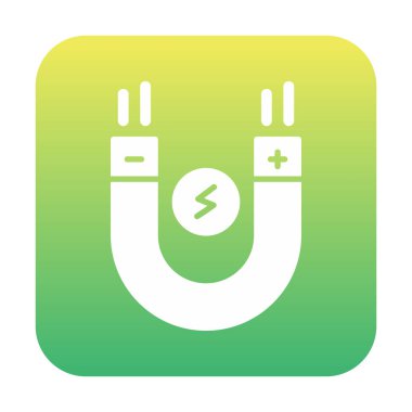 Mıknatıs düz simgesinin vektör çizimi 