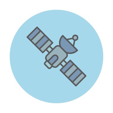 Uydu Simgesi, vektör illüstrasyonu 