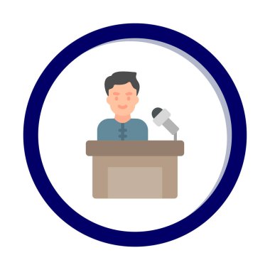 Basın Konferansı vektör illüstrasyonu