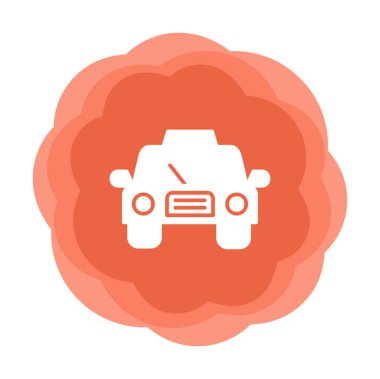 taksi simgesi vektör illüstrasyonu 