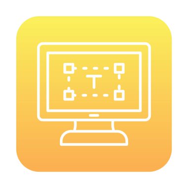 Bilgisayar metin düzenleyici simgesi, vektör illüstrasyonu