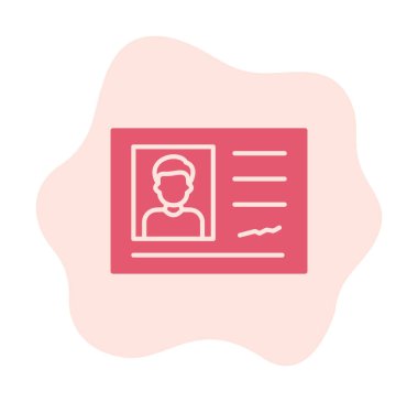 Tanımlama kartı vektör illüstrasyonu