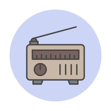 radyo simgesi web basit illüstrasyon