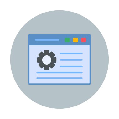 Ağ ayarı. Web simgesi basit illüstrasyon 