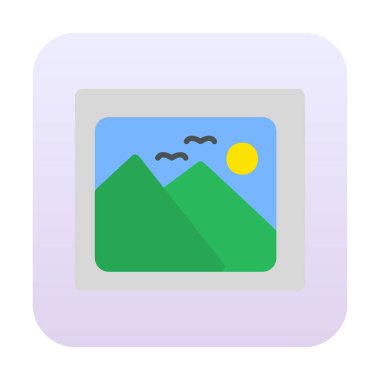 Galeri simgesi, web vektör illüstrasyonu