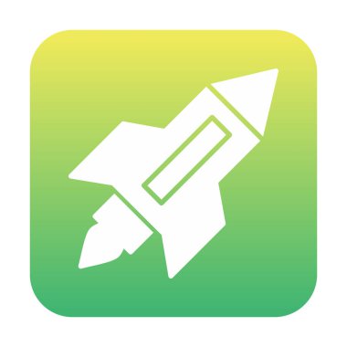 roket simgesi, vektör illüstrasyonu  