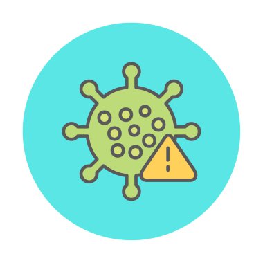 Coronavirus hastalığı ikonu, vektör illüstrasyonu  