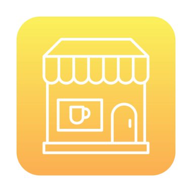 Kafe ikonu vektör illüstrasyonu