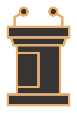 Podyum simgesinin vektör illüstrasyonu 