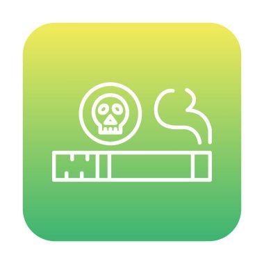 Sigara ikonlu düz kafatası